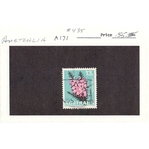 Australia 435 Used Pink eath Flower 1968 (SC0_464)