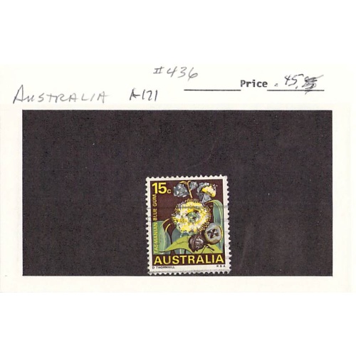 Australia 436 Used Blue Gum Flower 1 1968 (SC0_466)
