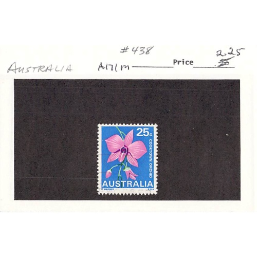 Australia 438 Unused Orchid 1968 CV 2.25 (SC0_469)