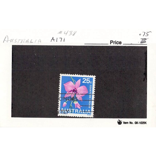 Australia 438 Used Orchid 2 1968 (SC0_472)