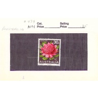 Australia 439 Used Waratah Flower 2 1968 (SC0_481)
