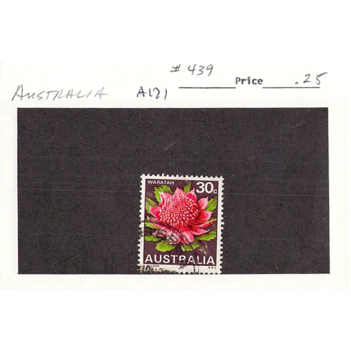 Australia 439 Used Waratah Flower 1968 (SC0_482)