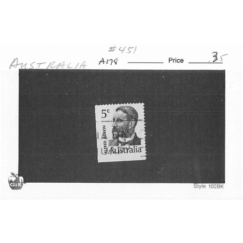 Australia 451 Used Deakin 1969 (SC0_512)