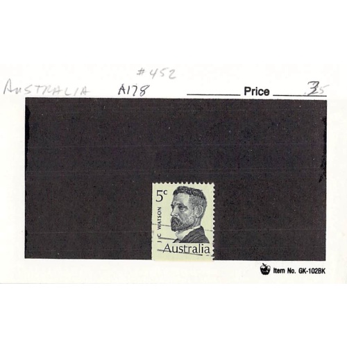 Australia 452 Used Watson 1969 (SC0_513)