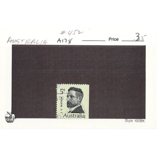 Australia 452 Used Watson 1 1969 (SC0_514)