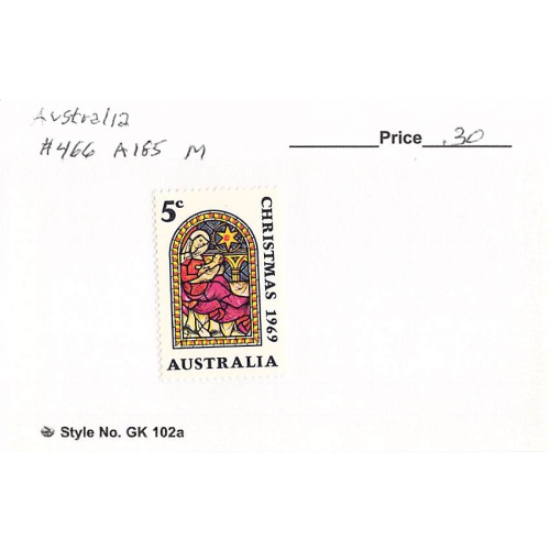 Australia 466 Unused Christmas 1 1969 (SC0_538)