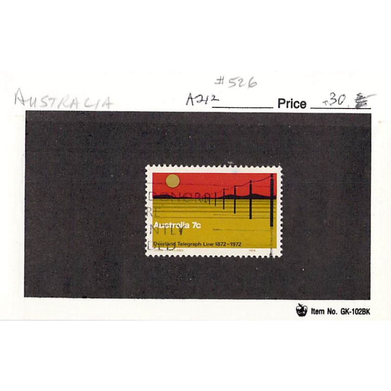 Australia 526 Used Telegraph Line 1 1972 (SC0_615)