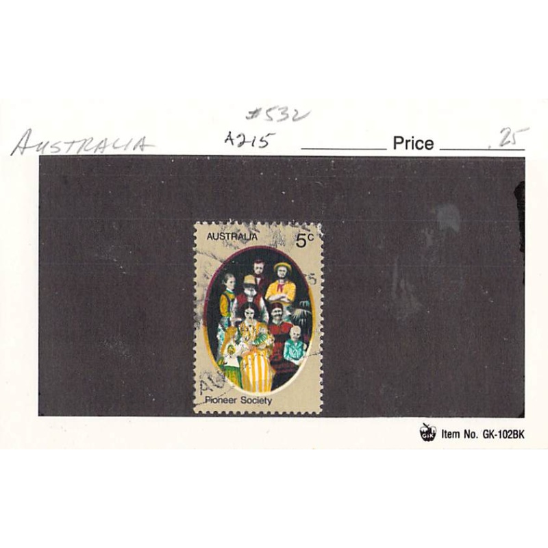 Australia 532 Used Pioneer Family 1972 (SC0_619)