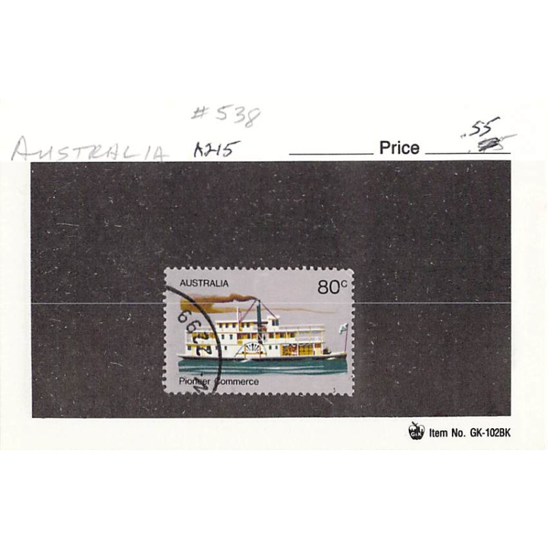 Australia 538 Used Steam Boat 1 1972 (SC0_635)