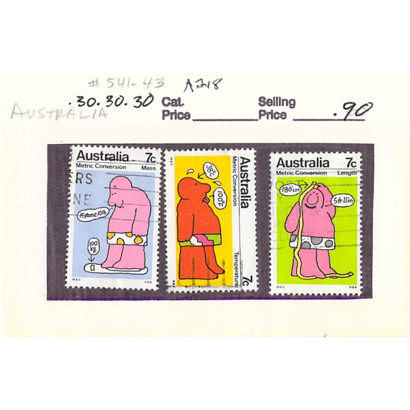 Australia 541-43 Used Metric Conversion 1973 (SC0_639)