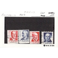 Australia 514-17 Used set Prime Ministers 1 1972 CV 1.60 (SC0_649)