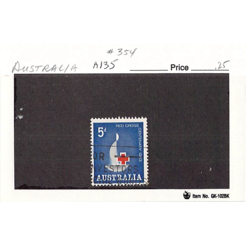 Australia 354 Used Red Cross 1963 (SC0_664)