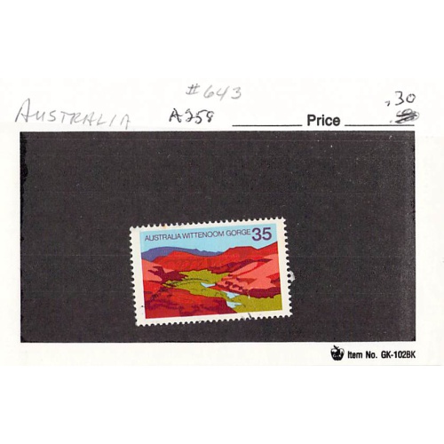 Australia 643 Used Gorge 1976 (SC0_677)