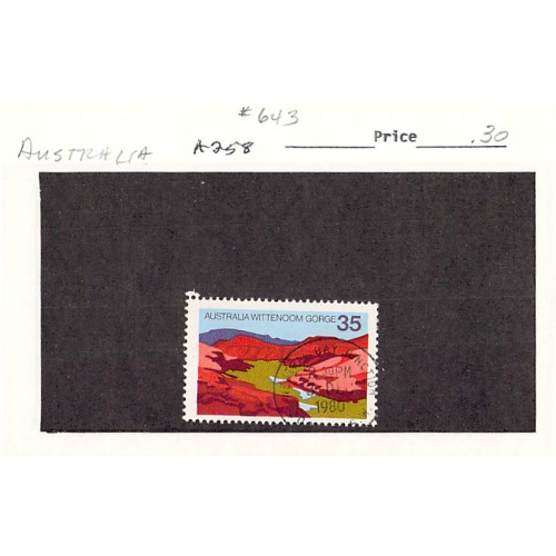 Australia 643 Used Gorge 1 1976 (SC0_678)