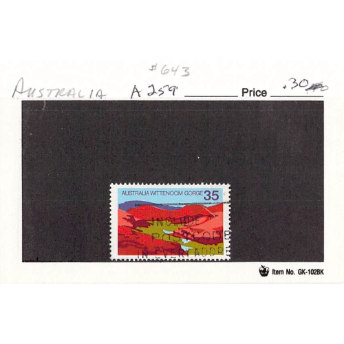 Australia 643 Used Gorge 2 1976 (SC0_679)