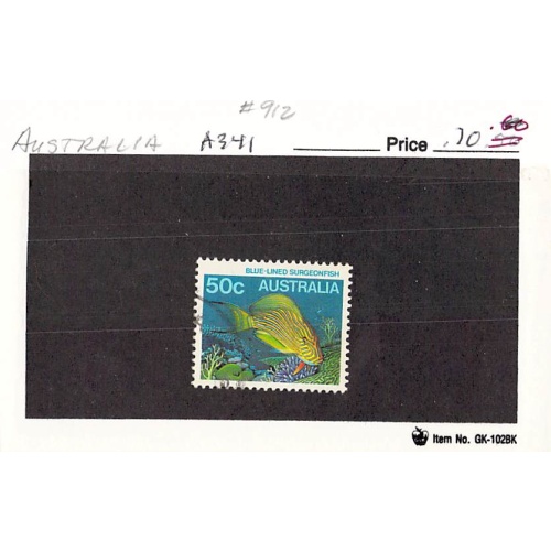 Australia 912 Used Surgeon Fish 1984 (SC0_689)