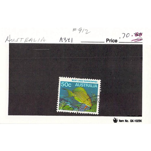 Australia 912 Used Surgeon Fish 1984 (SC0_692)