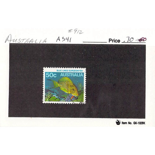 Australia 912 Used Surgeon Fish 1 1984 (SC0_693)