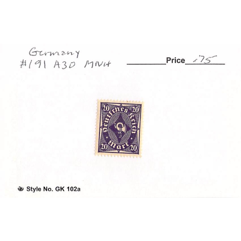 Germany 191 Unused   (SC0_723)