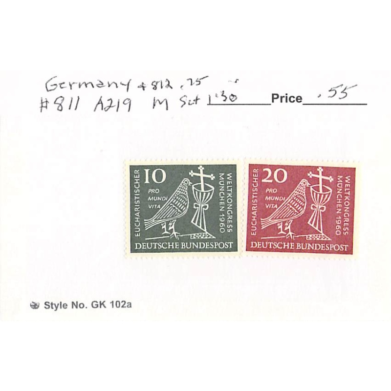 Germany 811-12 Unused set 1960 CV 1.30 (SC0_744)