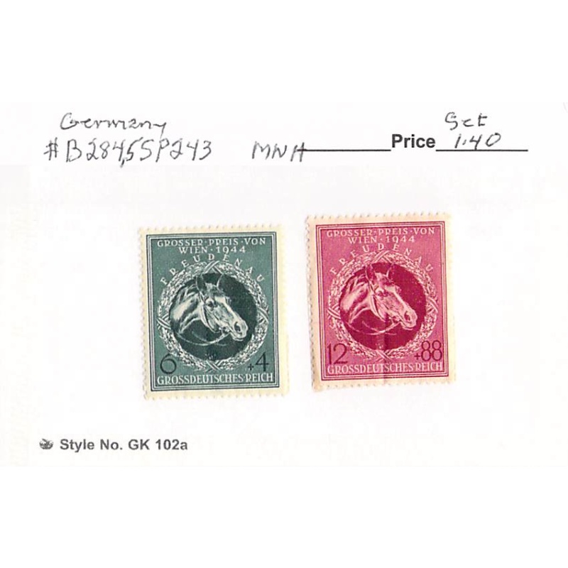 Germany B284-85 Unused set  CV 1.40 (SC0_756)