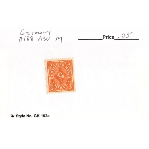 Germany 188 Unused   (SC0_772)