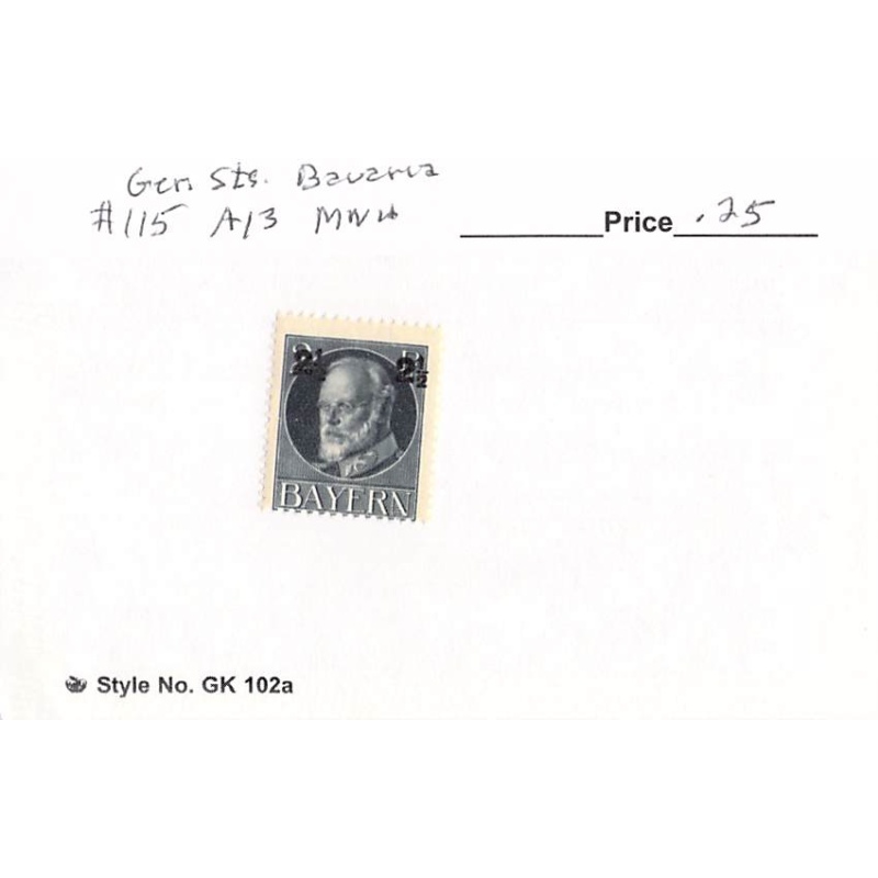 Germany Bavaria 115 Unused 1  (SC0_819)