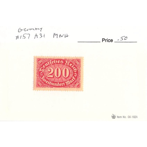 Germany 157 Unused   (SC0_824)
