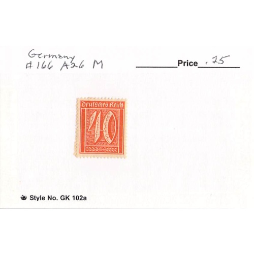 Germany 166 Unused   (SC0_826)