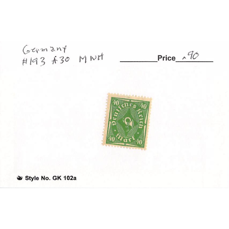 Germany 193 Unused   (SC0_854)
