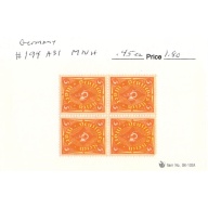 Germany 194 Unused blk 4 1  CV 1.80 (SC0_857)