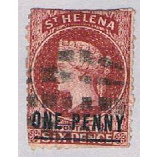 St Helena 32 Used Queen Victoria Damged top and bottom 1882 CV 30.00 (BP51639)