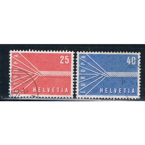 Switzerland 363-64 Used set Europa 1957 (HV0442)