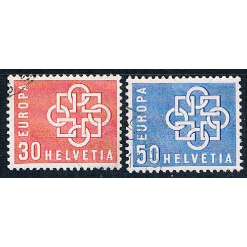 Switzerland 374-75 Used set Europa 1959 (HV0408)+