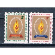 United Nations NY 121-22 Unused set Flame 1963 (MV0419)