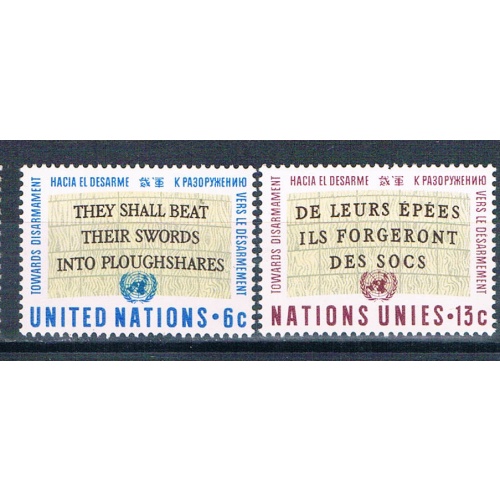 United Nations NY 177-78 Unused set Quote 1967 (HV0292)+