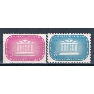 United Nations NY 33-34 Unused UNESCO 1 1955 (HV0356)