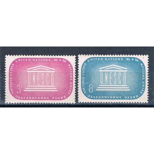 United Nations NY 33-34 Unused UNESCO 1 1955 (HV0356)