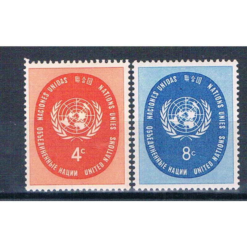 United Nations NY 63-64 Unused set Emblems 1958 (MV0421)