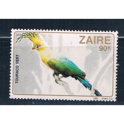 Zaire 1092 Unused Tauraco persa 1982 (Z0017)+