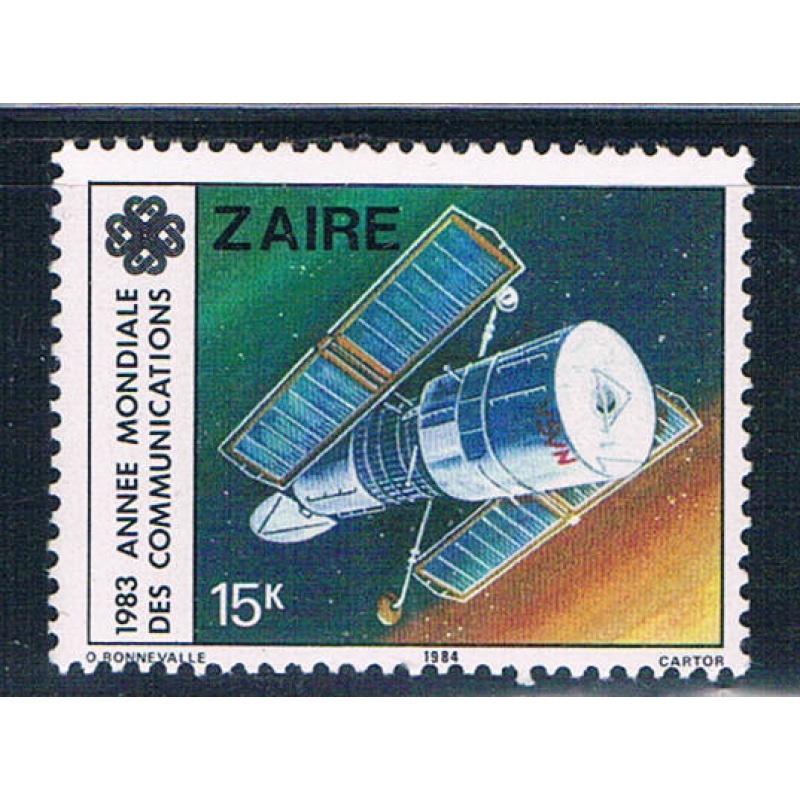 Zaire 1140 Unused Comm Satellite 1984 (Z0014)+