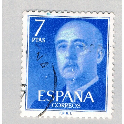 Spain General Franco blue 7p (AP126809)