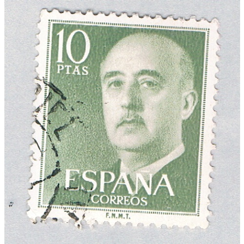 Spain General Franco green 10p (AP126811)