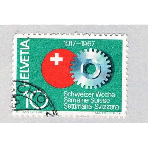 Switzerland Gears green 10c (AP127113)