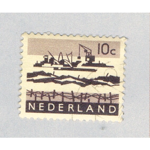 Netherlands Dredging brown 10c (AP132308)