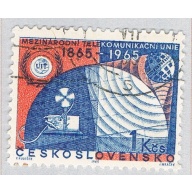 Czechoslovakia Communications blue 1k (AP132335)