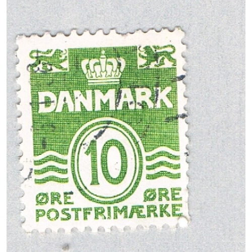Denmark Numeral green 10o (AP132833)