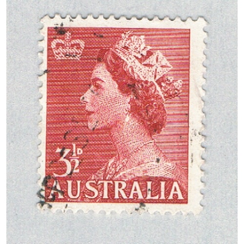 Australia QEII brown 3 and a half 1 (AP132834)