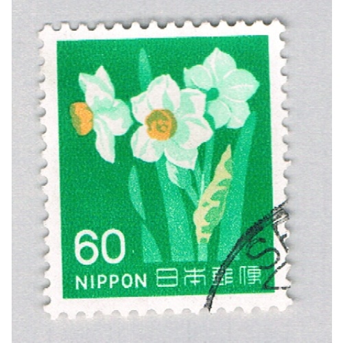 Japan Flowers green 60s (AP134417)