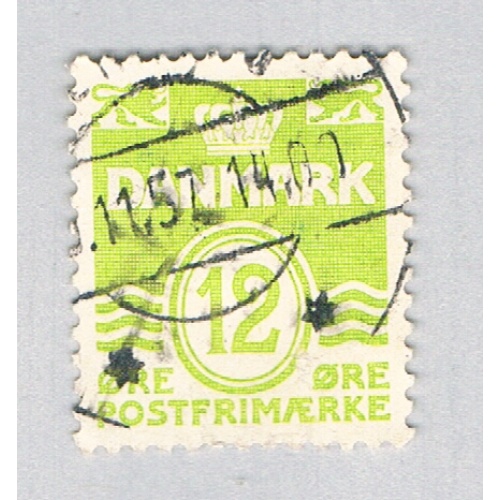 Denmark Numeral 12 green (AP134935)